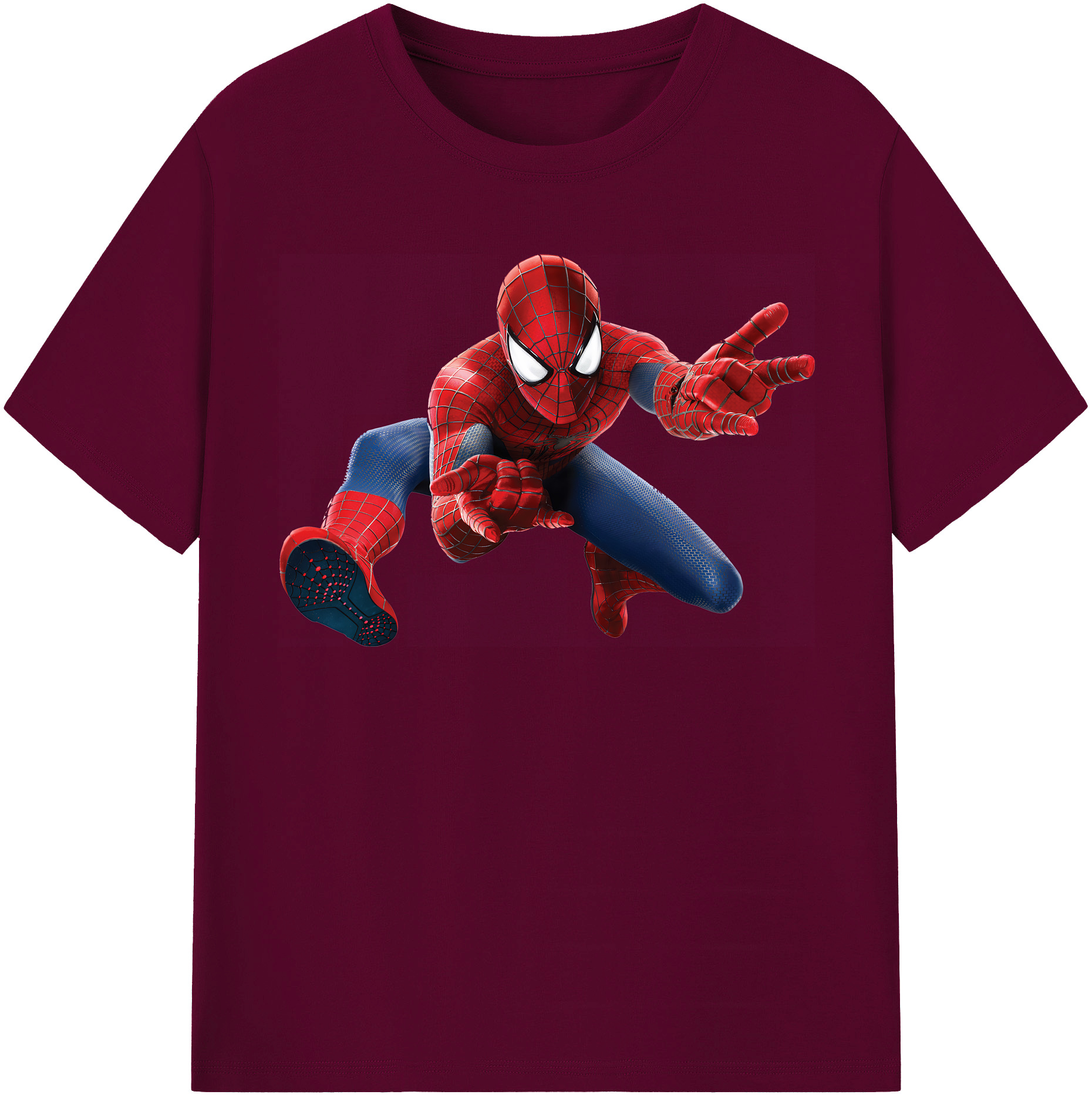 （画像用） Spider Man スパイダーマン レディースカジュアルプリントTシャツ（綿100％）